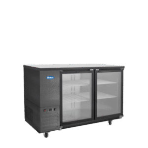 Atosa SBB48GGRAUS2 48″ Shallow Depth Double Glass Door Back Bar Cooler ( Black vinyl exterior )