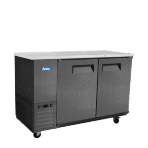 Atosa BB48GRAUS2 — 48″ Black Shallow Depth Back Bar Cooler (Stainless Steel Interior & Exterior)