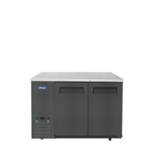 Atosa BB48GRAUS2 — 48″ Black Shallow Depth Back Bar Cooler (Stainless Steel Interior & Exterior)