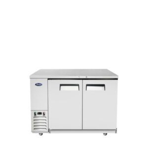 Atosa SBB59GRAUS1 59″ Shallow Depth Double Solid Door Back Bar Cooler (Stainless Steel Interior & Exterior)