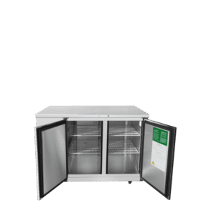 Atosa SBB59GRAUS1 59″ Shallow Depth Double Solid Door Back Bar Cooler (Stainless Steel Interior & Exterior)
