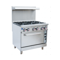 Serv-Ware 36″ 6 Burner Gas Restaurant Range with Convection Oven