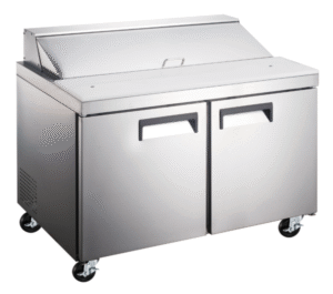 48″ 2 Door Refrigerated Sandwich Prep Table, 115 V.