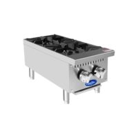 Atosa USA ACHP-2 12″ Countertop Gas Hotplate with (2) Burners, Manual Controls, 64.000 BTU
