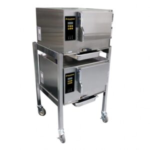 AccuTemp E32401D080 DBL Electric Convection Steamer w/ 2 Compartments, Boilerless, Floor