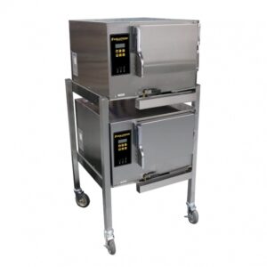 AccuTemp E32081D060 DBL Floor Electric Convection Steamer w/ 2 Compartments, Boilerless, Floor