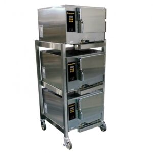 AccuTemp E34403E120 TPL Electric Convection Steamer w/ 3 Compartments, Boilerless, Floor