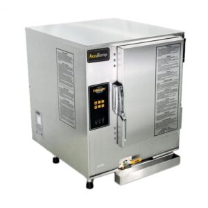 AccuTemp N61201E060 Countertop Gas Boilerless Convection Steamer w/ 6 Pans, 60.000 BTU