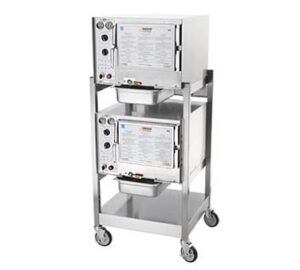 AccuTemp S32083D100 DBL Electric Convection Steamer w/ 2 Compartments, Boilerless, Floor