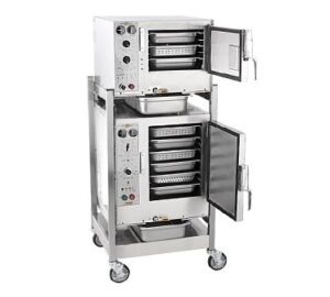 AccuTemp S3/S62403D110 Electric Convection Steamer w/ 2 Compartments, Boilerless, Floor