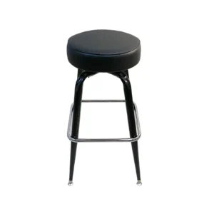 AAA Furniture Wholesale 104-24 Bar Stool with Upholstered Seat, Black (Quick Ship)