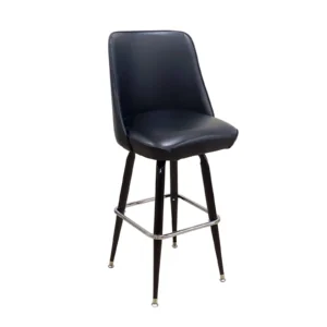 AAA Furniture Wholesale 104-31/BUCKET Bar Stool with Upholstered Bucket Seat, Black (Quick Ship)
