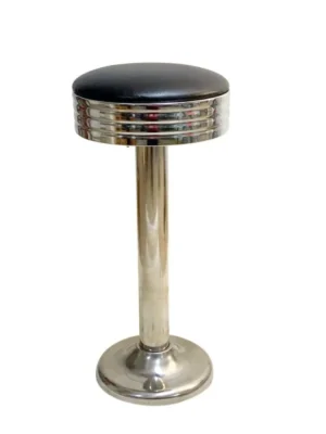 AAA Furniture Wholesale 120-31-BVS Swivel Bar Stool with Upholstered Seat, Black (Quick Ship)