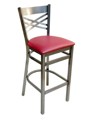 AAA Furniture Wholesale 310BS/CLEAR COAT GR4 Barstool with Upholstered Seat