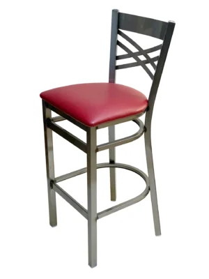 AAA Furniture Wholesale 310BS/CLEAR COAT GR5 Barstool with Upholstered Seat