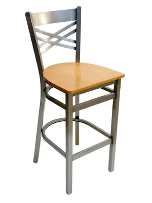 AAA Furniture Wholesale 310BS/CLEAR COAT WS Barstool (Quick Ship)