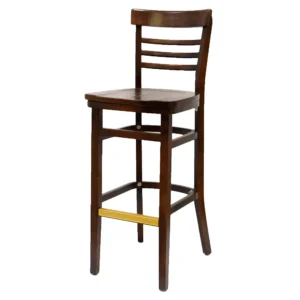 AAA Furniture Wholesale 412BS WS Bar Stool with Ladder Back (Quick Ship)