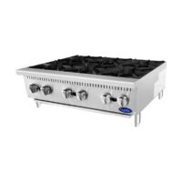 Atosa USA ACHP-6 36″ Countertop Gas Hotplate with (6) Burners, Manual Controls, 192.000 BTU