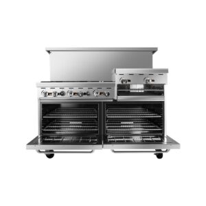 Atosa USA AGR-6B-24RGB — 60″ Gas Range with Six (6) Open Burners & 24″ Griddle