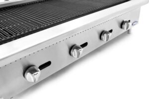 Atosa USA ATRC-48 48″ Countertop Gas Charbroiler, (4) Stainless Steel Burners with Manual Controls