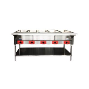 Atosa USA CSTEB-5C 72″ Cookrite Steam Table, (5) Open Pan Wells