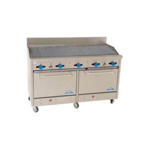 Comstock-Castle 2F330-6RB 72″ Gas Restaurant Range w/ 72″ Full Charbroiler, (2) Standard Ovens, 240.000 BTU