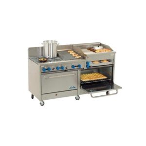 Comstock-Castle F33033-72 72″ Gas Restaurant Range w/ 72″ Full Griddle, (1) Standard Oven, (1) Cabinet Base, 174.000 BTU