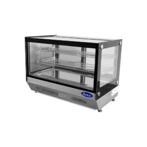 Atosa USA CRDS-56 35″ Full Service Countertop Refrigerated Display Case with Sliding Glass Door, 2 Shelves – 5.6 cu. ft.