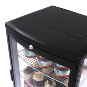 Turbo Air CRT-77-1R-N 16″ Self Service Countertop Refrigerated Display Case with Hinged Glass Door, 3 Shelves – 3 cu. Ft.