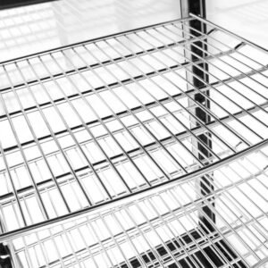 Turbo Air CRT-77-1R-N 16″ Self Service Countertop Refrigerated Display Case with Hinged Glass Door, 3 Shelves – 3 cu. Ft.