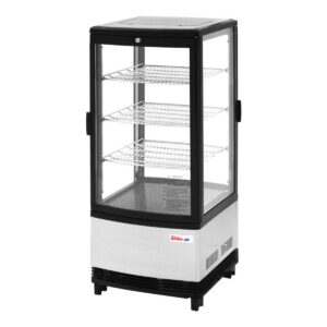 Turbo Air CRT-77-2R-N 16″ Full Service/Self Service Countertop Refrigerated Display Case with Hinged Glass Door, 3 Shelves – 3 cu. Ft.