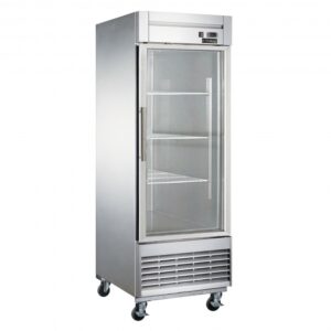 Dukers Appliance Co D28F-GS1 28″ One Section Reach-In Freezer w/ Glass Door, Bottom Mount, 18 cu. ft.