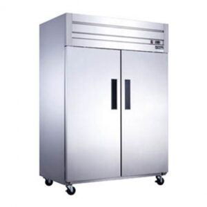 Dukers Appliance Co D55AR 55″ Two Section Reach-In Refrigerator w/ 2 Solid Doors, Top Mount, Stainless Steel, 42 cu. ft.