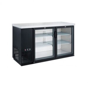 Dukers Appliance Co DBB60-H2 61″ Refrigerated Back Bar Cabinet w/ 2 Glass Doors, 15.24 Cu Ft