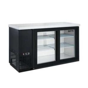 Dukers Appliance Co DBB60-S2 61″ Refrigerated Back Bar Cabinet w/ 2 Glass Doors, 15.24 Cu Ft