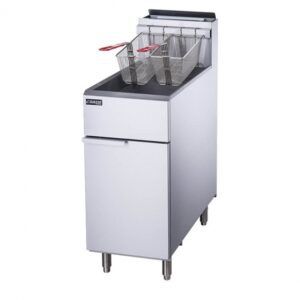 Dukers Appliance Co DCF3-LPG Full Pot Floor Model Gas Fryer w/ 40-lb Capacity, 2 Twin Baskets