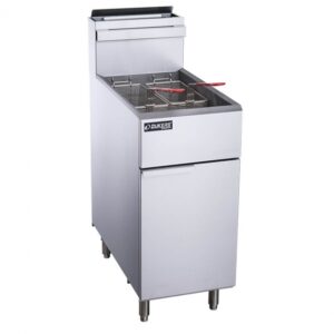 Dukers Appliance Co DCF4-NG Full Pot Floor Model Gas Fryer w/ 50-lb Capacity, 2 Twin Baskets