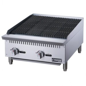 Dukers Appliance Co DCRB24 24″ Countertop Gas Radiant/Lava Rock Charbroiler, 70.000 BTU