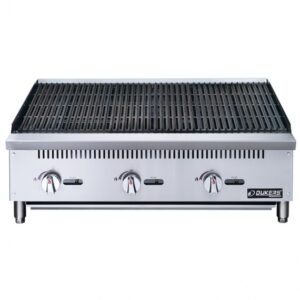 Dukers Appliance Co DCRB36 36″ Countertop Gas Radiant/Lava Rock Charbroiler, 105.000 BTU