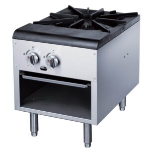 Dukers Appliance Co DCSP1 18″ Gas Stock Pot Range w/ (1) Three Ring Burner, Manual Controls, 80.000 BTU