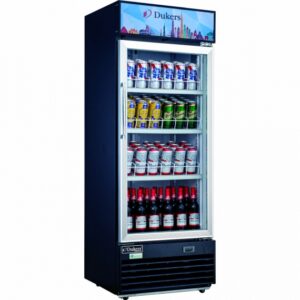 Dukers Appliance Co DSM-12R 25″ One Glass Door Merchandiser Refrigerator in Black, 11.5 cu. ft.