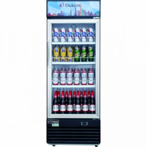Dukers Appliance Co DSM-12R 25″ One Glass Door Merchandiser Refrigerator in Black, 11.5 cu. ft.