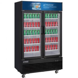 Dukers Appliance Co DSM-41R 47″ Two Glass Door Merchandiser Refrigerator in Black, 41.3 cu. ft.