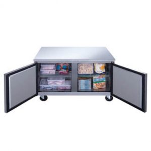 Dukers Appliance Co DUC60F 60″ 2-Section Undercounter Freezer w/ 2 Doors, 15.5 cu. ft.