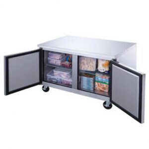 Dukers Appliance Co DUC60F 60″ 2-Section Undercounter Freezer w/ 2 Doors, 15.5 cu. ft.