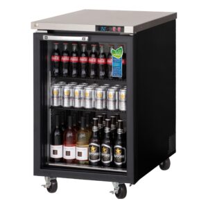 Everest EBB23G 23″ One Section Back Bar Cooler with Glass Door, 8.0 cu. ft.