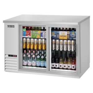 Everest EBB48G-SD-SS 49″ Two Section Back Bar Cooler with Glass Door, 13.0 cu. ft.