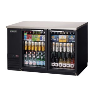 Everest EBB59G 57″ Two Section Back Bar Cooler with Glass Door, 20.0 cu. ft.
