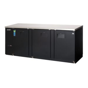 Everest EBB90 89″ Three Section Back Bar Cooler with Solid Door, 32.0 cu. ft.