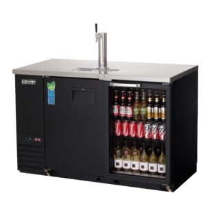 Everest EBD2-BBG 57″ Back Bar & Direct Draw Keg Refrigerator Combo, 1 Keg